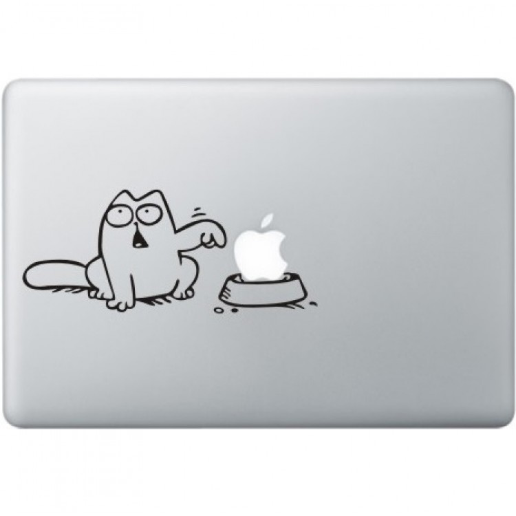 Simon's Katze MacBook Aufkleber Schwarz MacBook Aufkleber